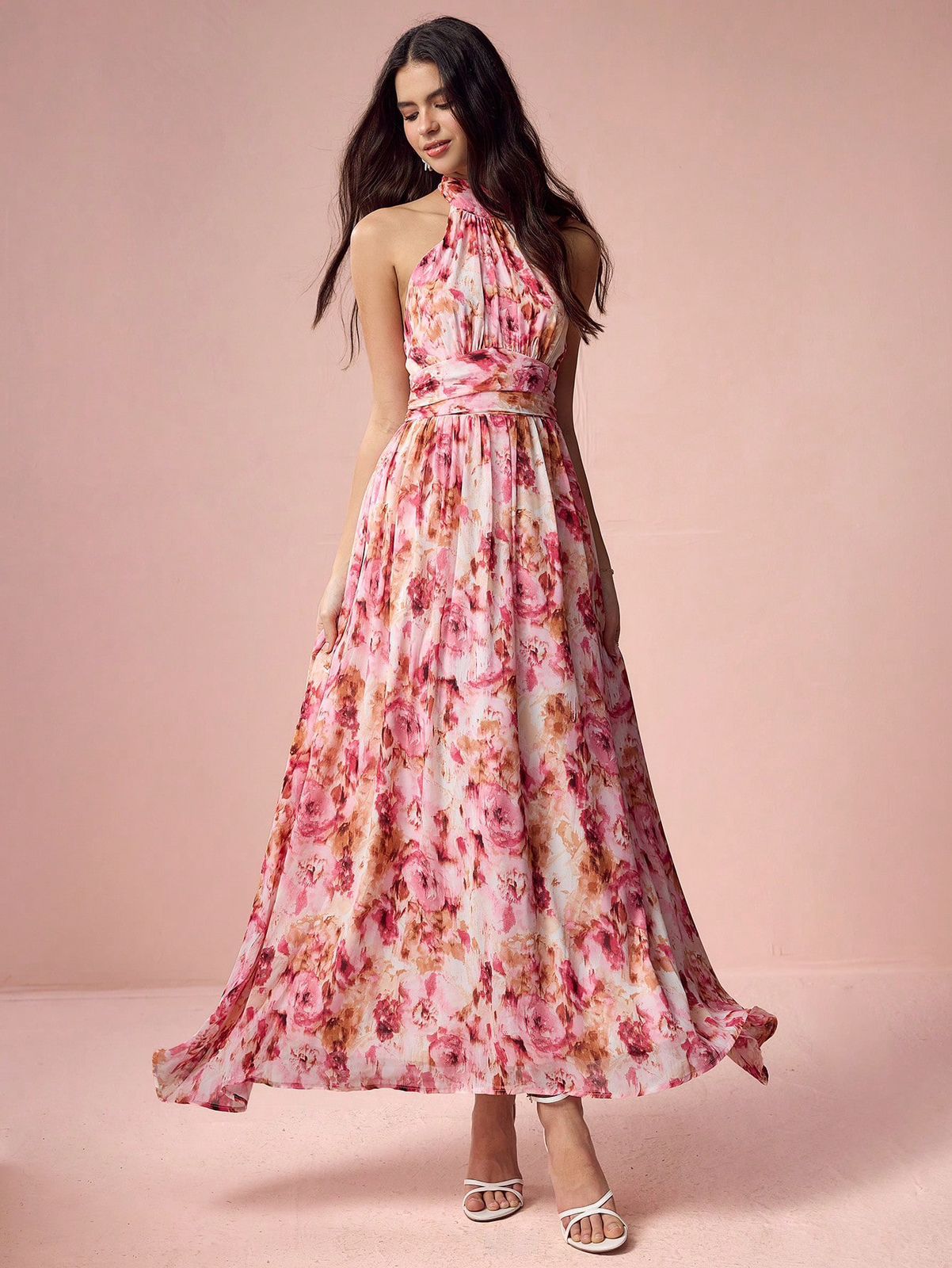 Floral Pink Dress💐