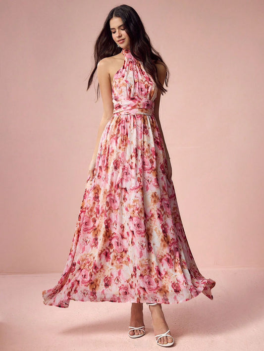 Floral Pink Dress💐