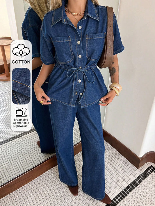 Conjunto Casual Denim 🫐