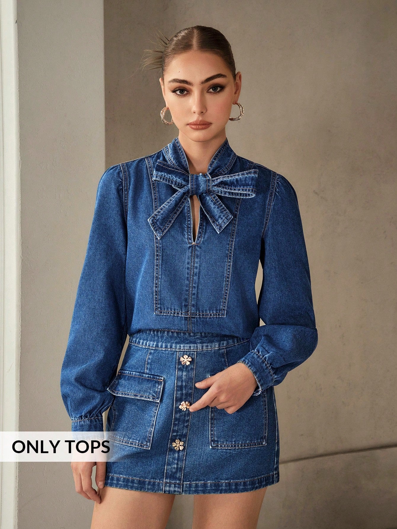 Denim blouse