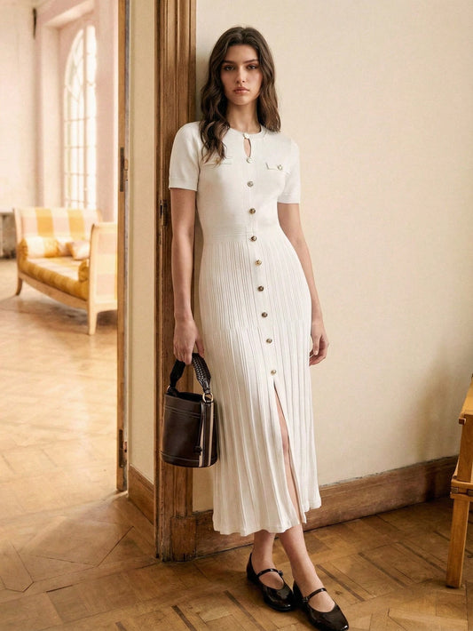 Elegant White Dress🤍🐚