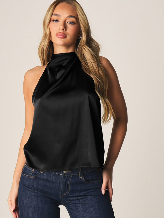 Black Satin Blouse 🖤