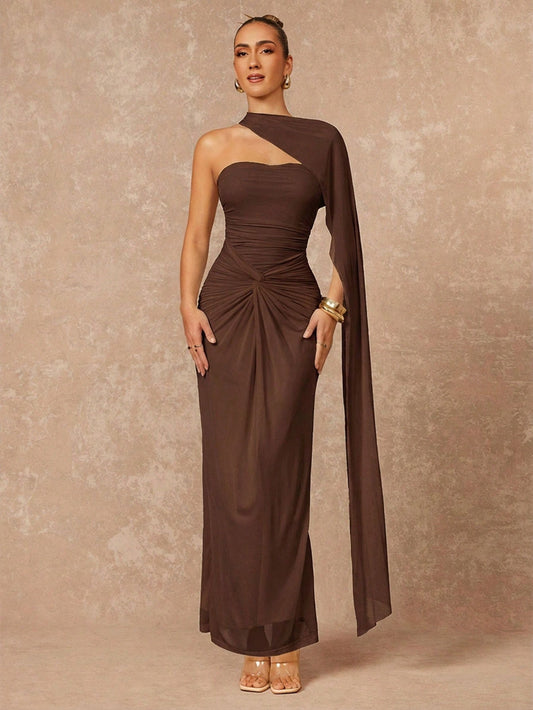 Brown Elegant Dress