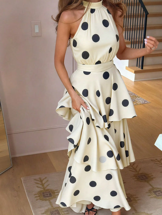 Polka Dots Dress🖤🤍