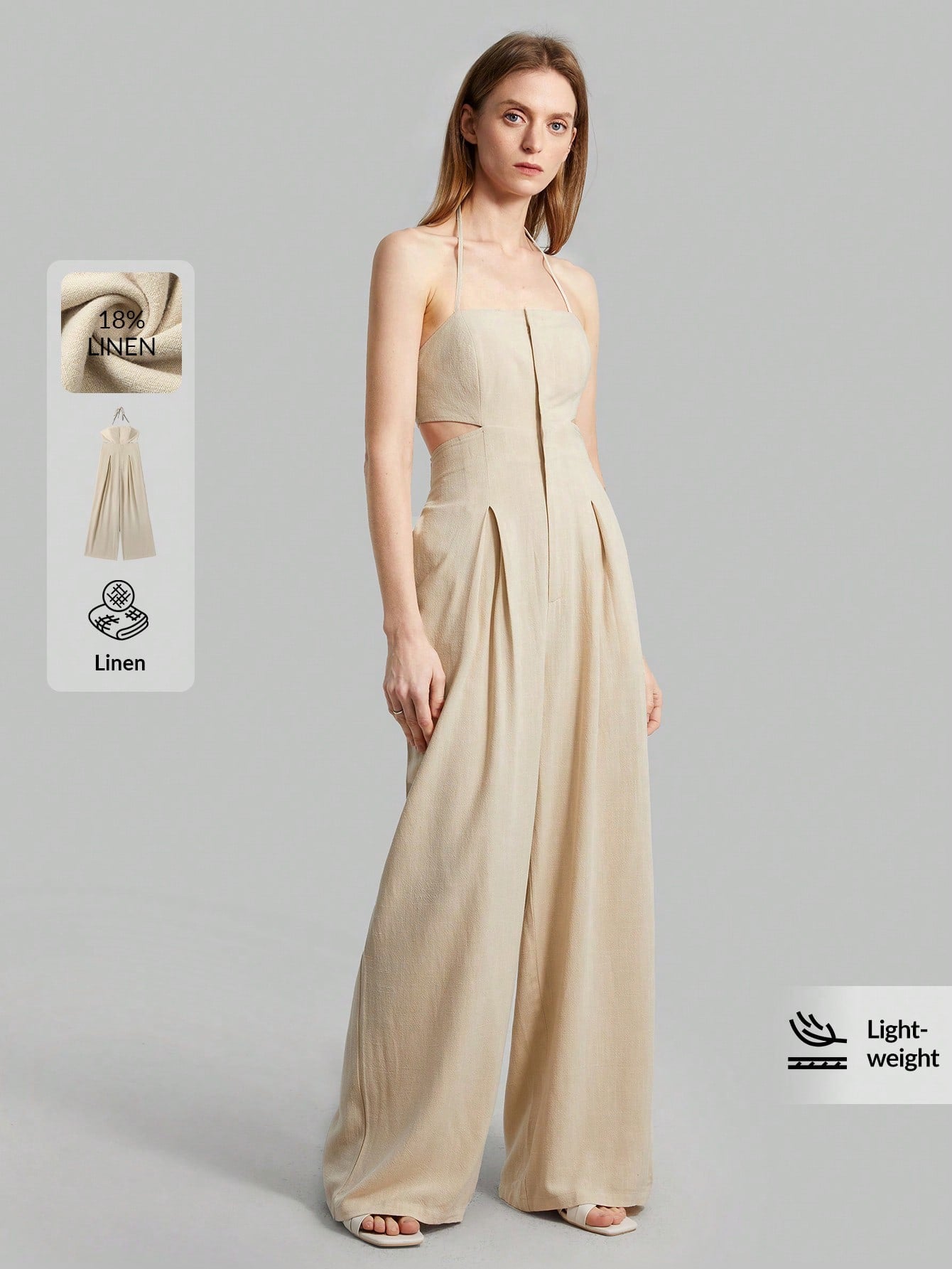 Comfy Jumpsuit Beige