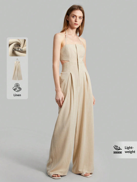 Comfy Jumpsuit Beige
