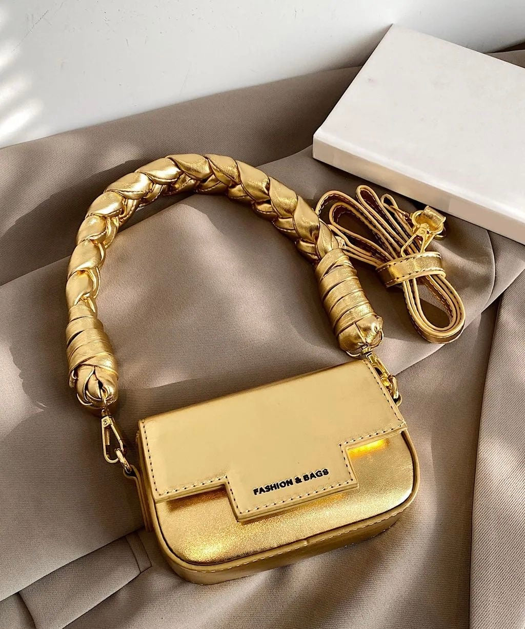 Golden mini bag