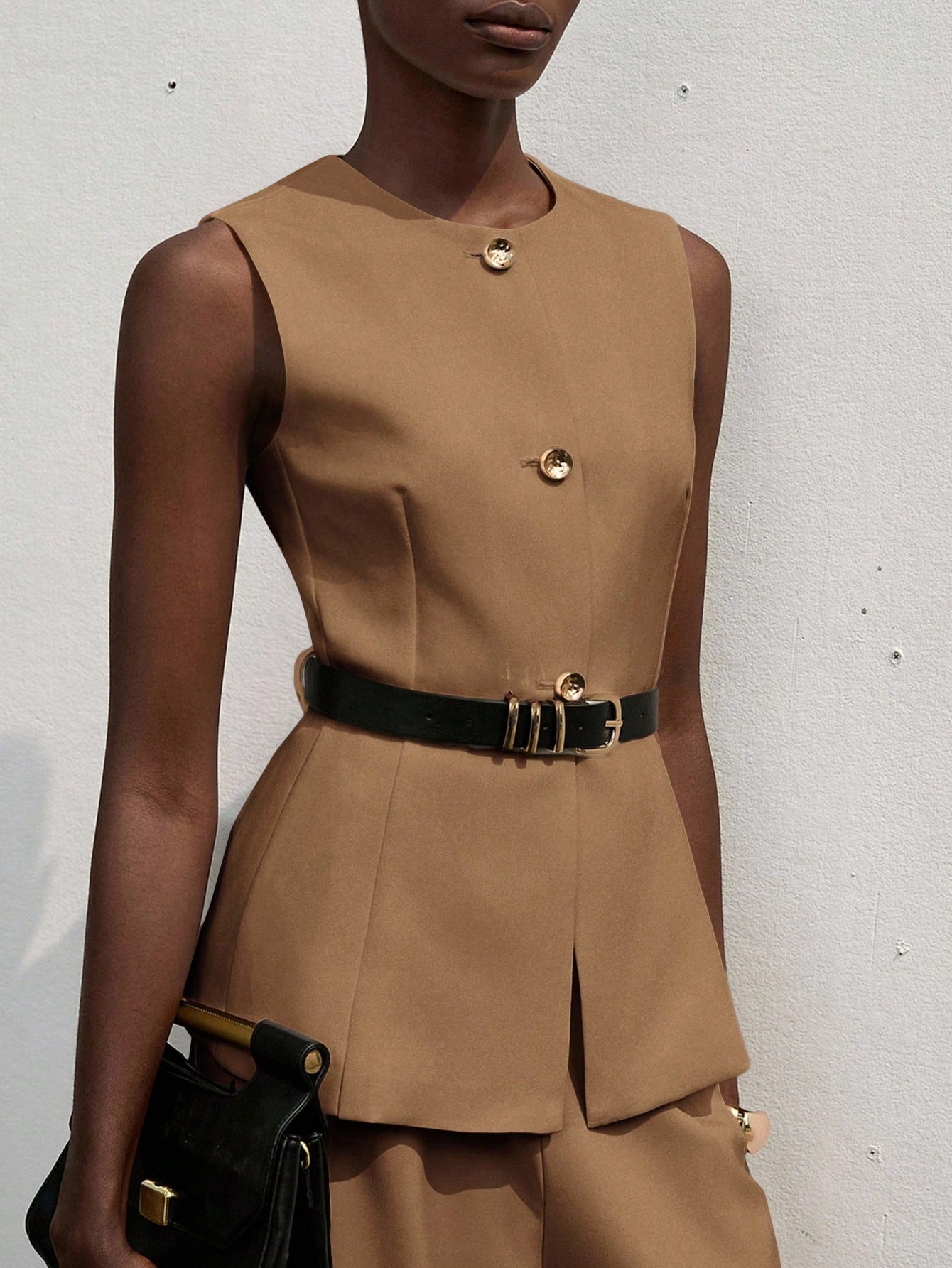 Mocha Elegance Blouse