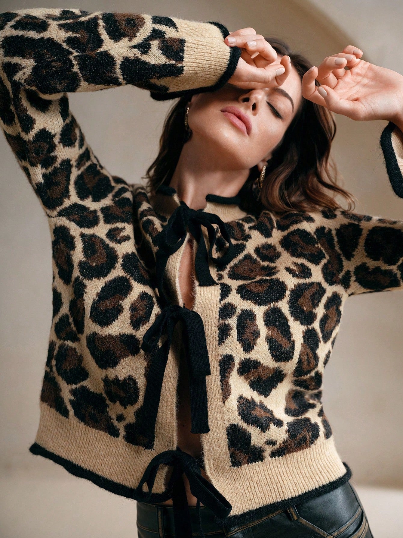 Leopard print sweater 🧋✨