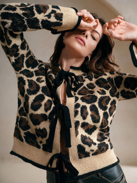 Leopard print sweater 🧋✨