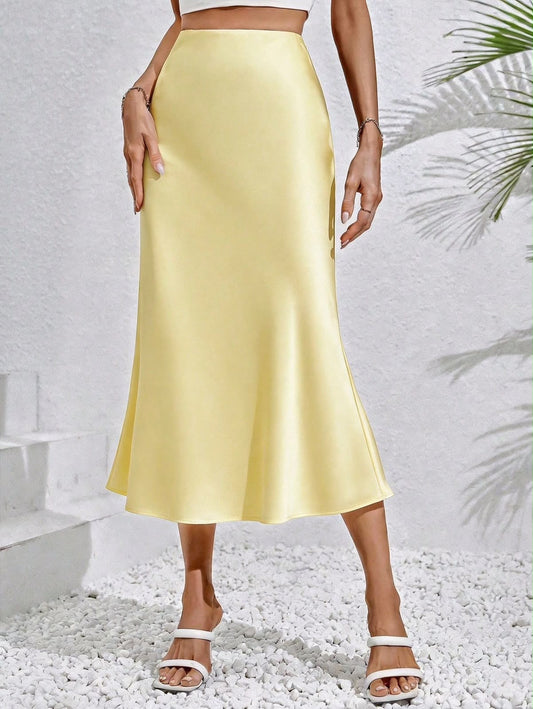 Falda Yellow Satinada💛